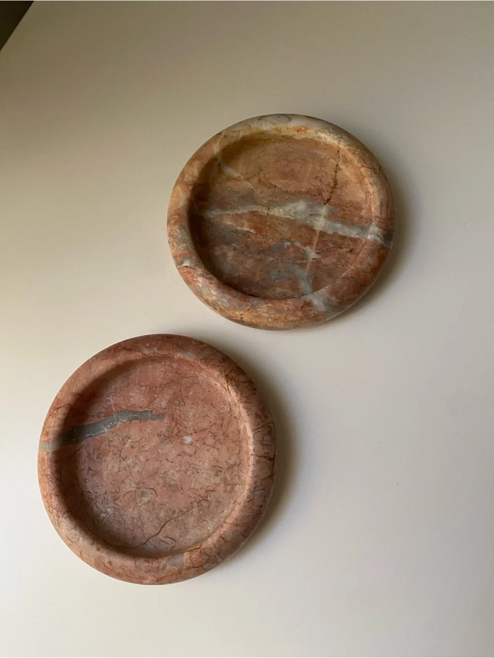 Vintage Marble stone pink coasters